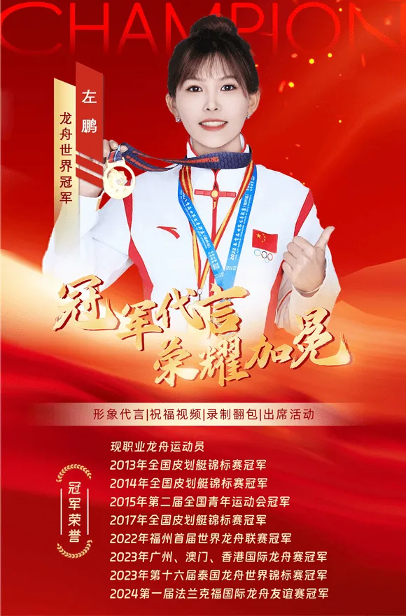 龙舟世界冠军左鹏经纪人是谁-左鹏经纪公司